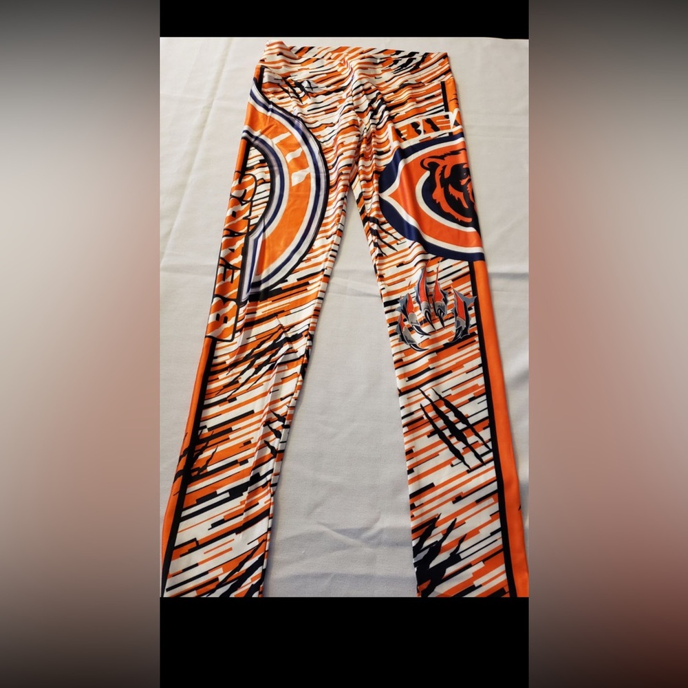 Chicago Bears Orange and Blue Zuba Leggings